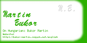 martin bukor business card